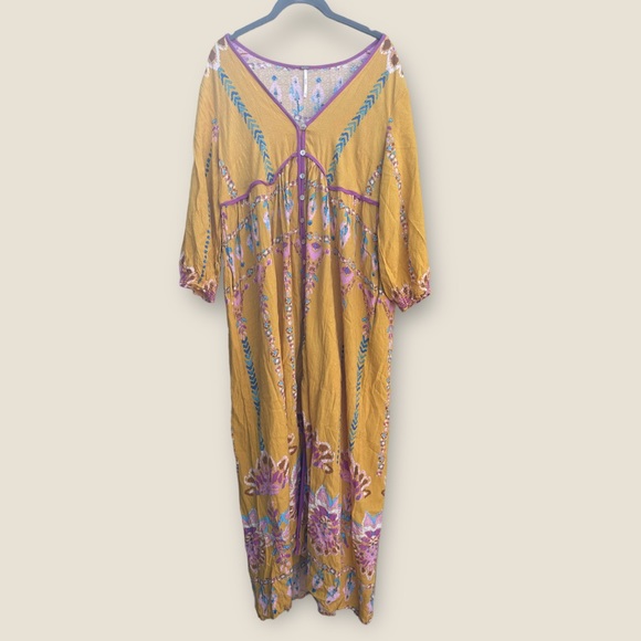 Free People Foley Maxi Dress Button-up Medium - Picture 5 of 15